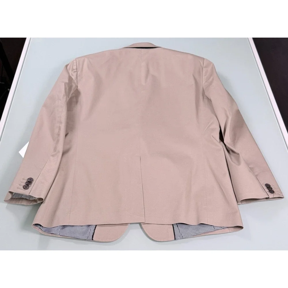 BANANA REPUBLIC Solid Khaki Cotton Blend Mens Sport Coat Blazer - 44 Regular